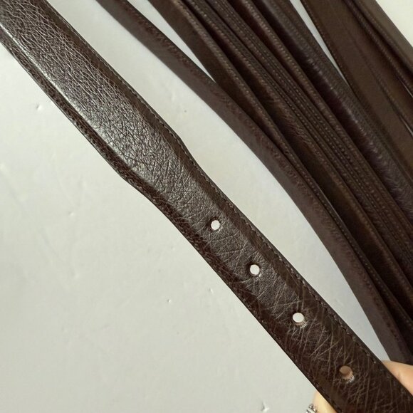 NEW Rod Patrick Mens Western Belt Brown Smooth Ostrich 1.25" Taper End Size 28 - Picture 8 of 9